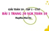 Giải bài 1 trang 20 Toán 10 tập 1 SGK Chân trời sáng tạo